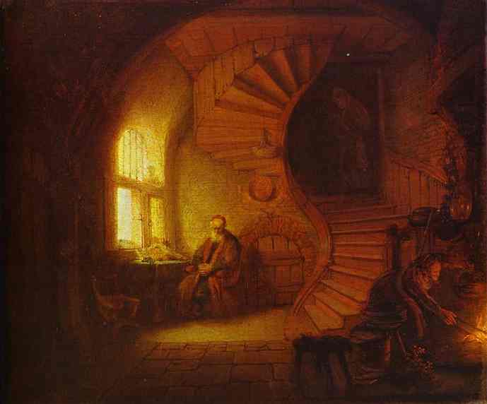 Rembrandt's Philosopher Meditating